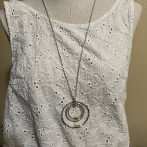 White crop tank blouse crochet